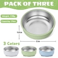 thumbnail image 4 of Vesteel Stainless Steel Kids Bowls with Suction, 3-Piece Suction Plates & Bowls for Toddlers, Removable Silicone Shell & Dishwasher Safe, Blue/Green/Grey, 4 of 8