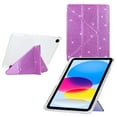 thumbnail image 5 of ELEHOLD Flip Case For Samsung Galaxy Tab A9+ , Bling Magnetic Flip PU Leather Shock-Absorbent Multi-Angle Kickstand Full Protection Case Cover,Purple, 5 of 9