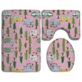 thumbnail image 1 of ABPHQTO Bosque de coches Doodle dibujado a mano Juego de alfombras de baño de 3 piezas Alfombra de baño Alfombra de contorno y tapa de inodoro ABPHQTO Cont-CHAPPLE-34763, 1 of 2