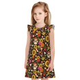 thumbnail image 1 of Balery Sunflowers Mushrooms Camisón de princesa para niñas, pijama de algodón con mangas abullonadas, suave y bonito.-Large, 1 of 6