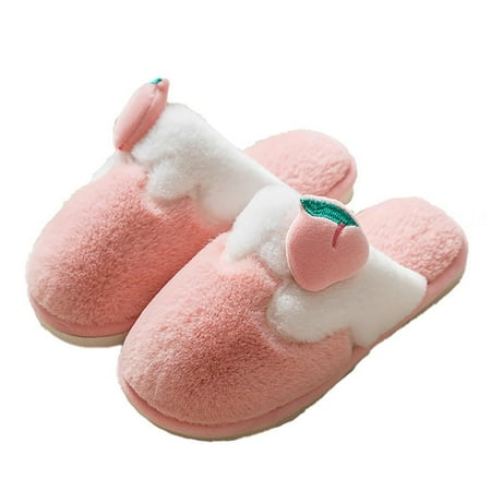 

bangyoudaoo Plush Cute Fruit Cartoon Slippers Indoor House Shoes for Girls Women