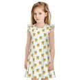 thumbnail image 1 of Fotbe Cute Duck Diver Vestido de Dormir para Niñas de 3 a 10 Años, Mangas Cortas, Estilo Princesa, Pijama Camisón con Mangas Voladas-Medium, 1 of 6