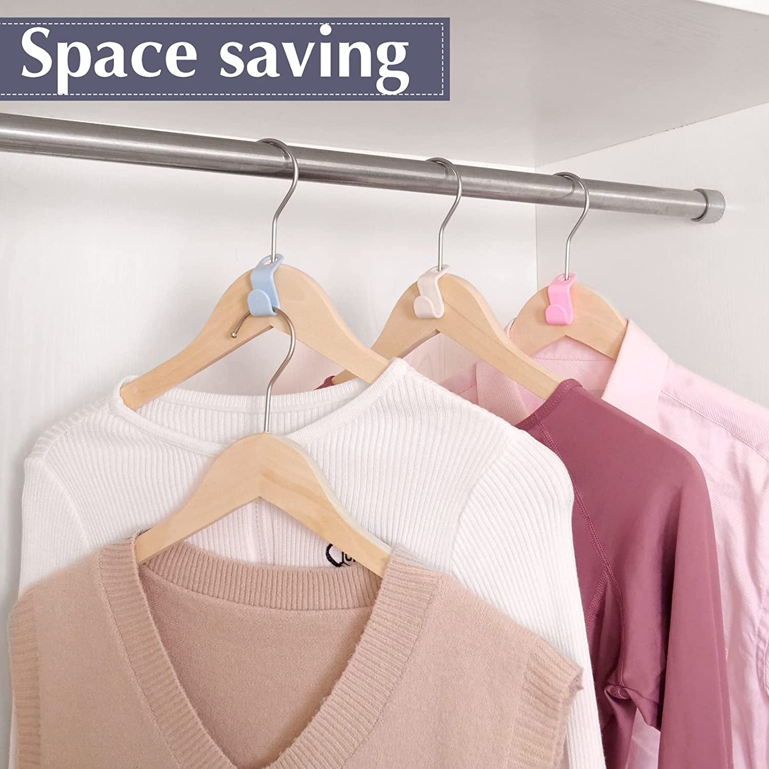 30/50/80 Space Saver Saving Clothes Hanger Connector Hook Cascading Home  Hangers