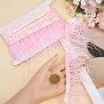 thumbnail image 3 of 3m Ostrich Feather Trim Fringe Craft 13cm Plumes Feathers with Satin Ribbon Tape Ornament Accessories for DIY Dress Sewing Clothes Accessories Costumes Decoration Pink, 3 of 9