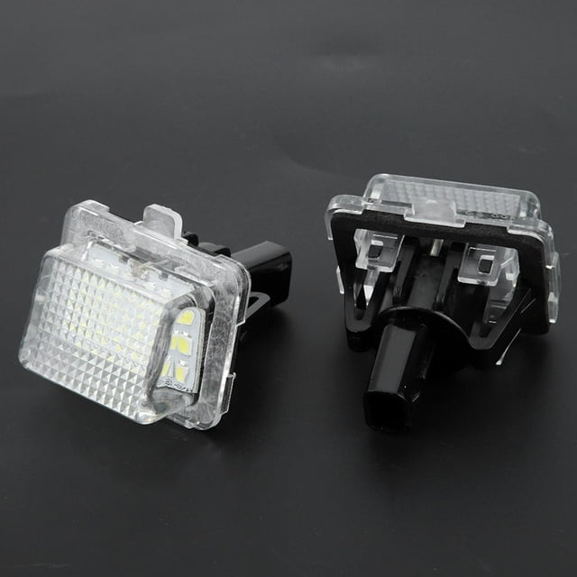 2pcs ABS Plaque d'Immatriculation de Voiture Conduit Lampe pour
