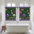 thumbnail image 4 of Spring Flowers Kitchen Curtains 45 Inch Length, Boho Botanical Budding Garden Florals Tiers Curtains for Bathroom Bedroom Cafe, Light Filtering Small Window Treatment Short Drapes 2 Panels 42"Wx45"L, 4 of 8