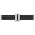 thumbnail image 3 of Men’s Engravable Sterling Silver Vertical Bar Leather Bracelet, 3 of 4