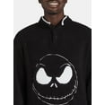 thumbnail image 4 of Nightmare Before Christmas Men’s and Big Men’s Jack Skellington Cosplay Faux Shearling Shacket, Sizes XS-3XL, 4 of 5