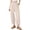 Khaki #28, variant on WULMLEO Barrel Pants Women Cotton Baggy Elastic Waist Loose Fit Cropped Palazzo Trousers Casual Lightweight Comfy Travel Outfits Khaki M