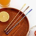 thumbnail image 3 of kkbbma under $5 5Pcs Cocktail Stirrer, Stainless Steel Cocktail Stirring Stick, Bar Stirrer for Mixing Drinks Coffee, Metal Stirring Rod for Bartenders, Cocktail Mixing Stick for Home Bar, 3 of 9