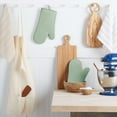 thumbnail image 2 of KitchenAid Ribbed Soft Silicone Oven Mitt Set, 7"x13", Milkshake 2 Count, 2 of 4