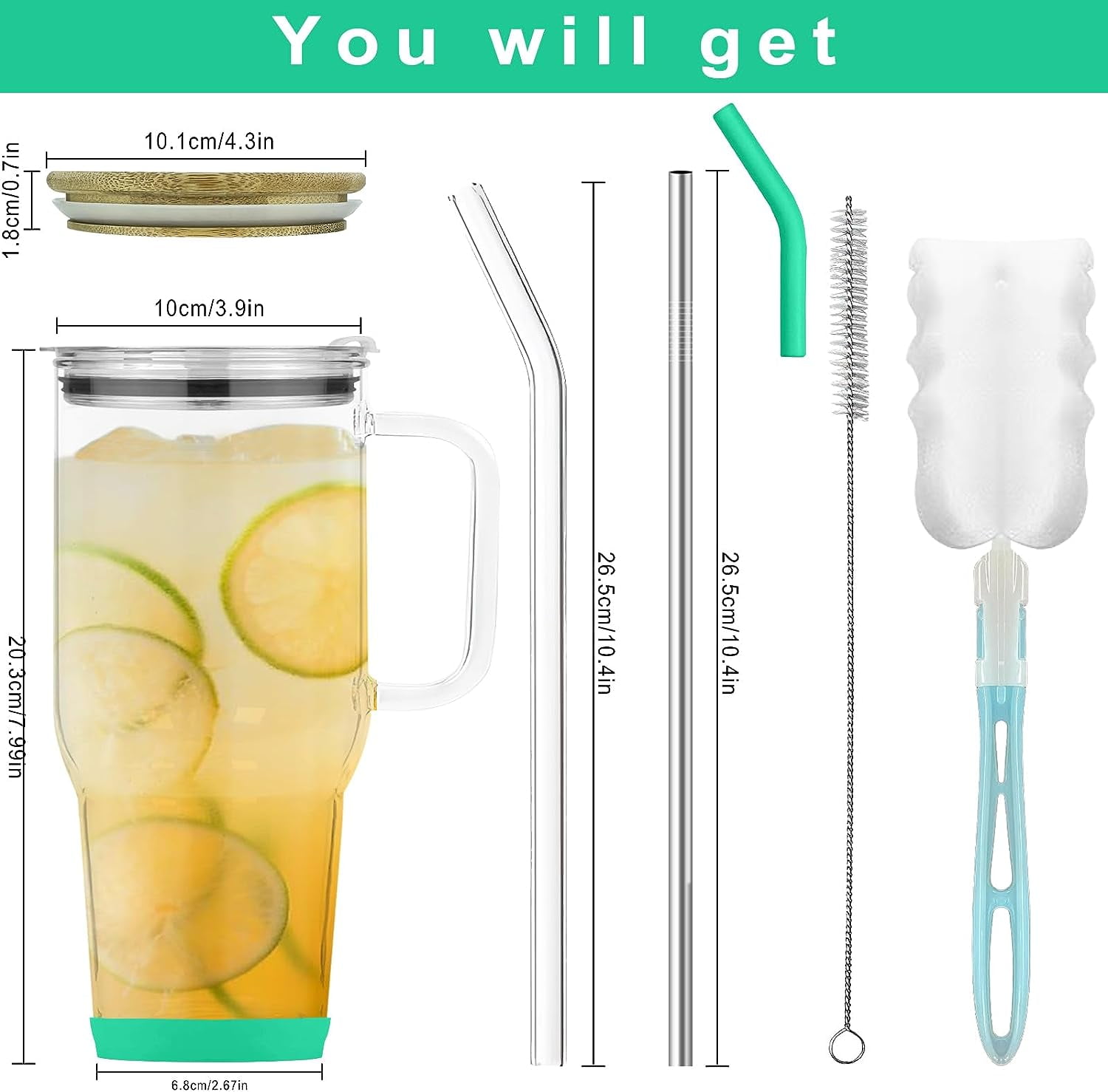 Free shipping】Can shaped Glass cold juice cup with glass straw