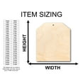 thumbnail image 2 of Unfinished Wood Gift Tag Shape - Craft - up to 46" DIY 46" / 1", 2 of 3