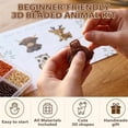 thumbnail image 2 of Mini 3D Beaded Animal DIY Kit, Creative Beaded Embroidery Set, Cute Mini Animal Decor Gift, Suitable for Beginners and Craft Enthusiasts, 6 Styles, 2 of 7