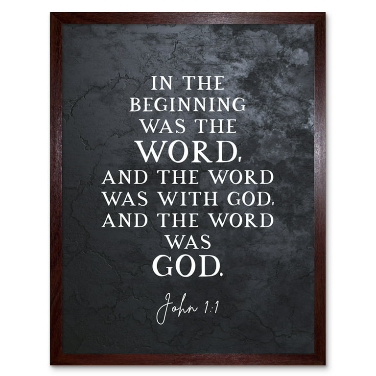John 1:1 The Word Was God Christian Bible Verse Quote Scripture