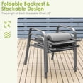 thumbnail image 5 of Resenkos 3 Pieces Patio Bistro Furniture Set, Small Patio Conversation Furniture Set with Adjustable Backrest-Gray, 5 of 7