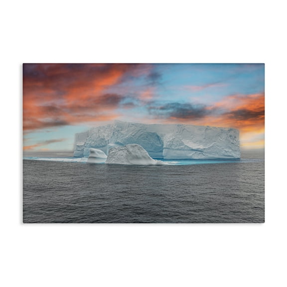 Stupell Industries Sunset over Frozen Iceberg Canvas Wall Art design by Richard Silver, 16 x 24