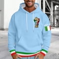 thumbnail image 2 of Valora Men Sweatshirt Men's Hoodies Sweatshirts Casual Fashion Sweater with Comfortable Fit for Daily Wear Stylish Italian Print Letter Hoodie Autumn Winter Menswear Light Blue 5XL, 2 of 4