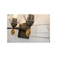 thumbnail image 4 of Lucas McKearn Felice 3-light Flame-shaped Metal Bath Vanity Light in Dark Bronze, 4 of 4