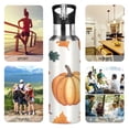 thumbnail image 7 of Yayeee 20oz Insulated Water Bottle Double Wall Stainless Steel with Flip Straw Lid, Pumpkins Pattern, 7 of 7