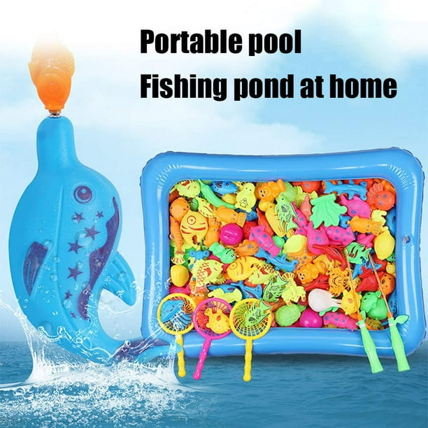 7Pcs Magnetic Fishing Toys Game Set for Baby Kids Bath Time Pool Party with  Pole