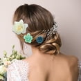 thumbnail image 3 of 23pcs Flower Hair Clips Fake Flowers for Hair Flower Hair Accessories for Women and Girls Blue, 3 of 6