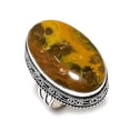 thumbnail image 2 of Natural Ocean Jasper Gemstone Handmade 925 Sterling Silver Ring Size 10, 2 of 2