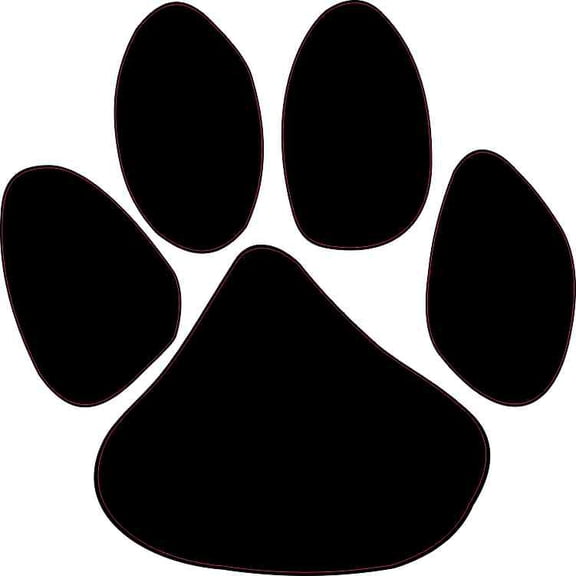 5in x 5in Black Paw Print Bumper Sticker Vinyl Animal Vehicle St