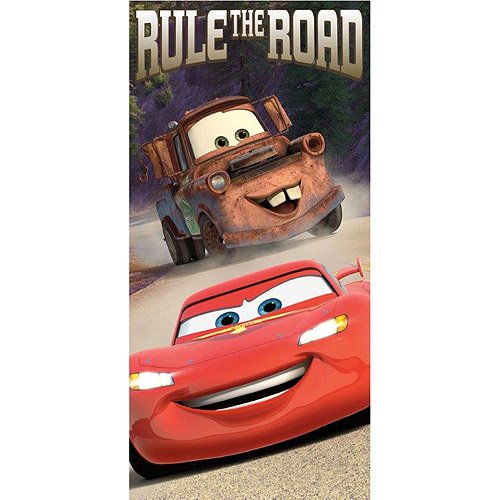 Disney Cars Rule the Road Beach Towel, Tan