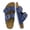 Blue, variant on Legacy Cork Footbed Leather Sandals for Women – Genuine Leather Double Strap Slides with Adjustable Buckles + Memory Foam