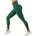 thumbnail image 2 of Zjunqe Anti Cellulite Leggings Womens Butt Lifting Tummy Control Resistance Band Leggings Cellumove 3D Compression Legging Resistance Yoga Pants Workout Pants for Gym Fitness Green L, 2 of 8