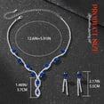 thumbnail image 3 of Crystal Wedding Prom Jewelry Set Rhinestone Necklace Earrings Sets Bridal Formal Costume Jewelry for Women and Brides, 3 of 7