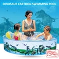 thumbnail image 1 of 59.8 x 9.8inch Inflatable Pool with Dinosaur Patterns Outdoor Swimming Pool Easy to Set Inflatable Swimming Pool Wear-Resistant Pool for Backyard Summer Water Party, 1 of 8