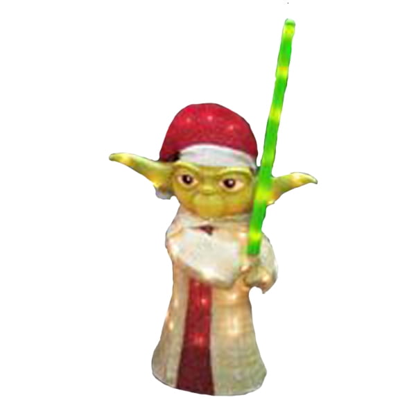 Star Wars 3 D Yoda With Light Saber Lighted Christmas Yard Art