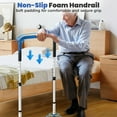 thumbnail image 6 of Doulami Bed Assist Rail for Elderly Adults Height Adjustable Bedside Standing Bar for Seniors Safety Bed Handle with Leg Fall Prevent Grab Bar with Storage Pocket, 6 of 14