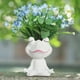 thumbnail image 5 of Inteprter Macetas de resina fáciles de mantener, plantas, maceteros creativos y felices para plantas al aire libre Jardín y Patio Caqui, 5 of 6