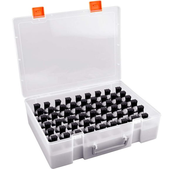 Fullcase Universal Nail Polish Holder & Organizer Contains 54 Bottles for Fingernail Polish (Only Case) Clear