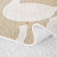 thumbnail image 5 of Erosebridal Goose Quilt King for Boys Girls, Tan Daisies King Coverlet Set, 3pcs 1 Bedspread and 2 Pillowcases, 5 of 7