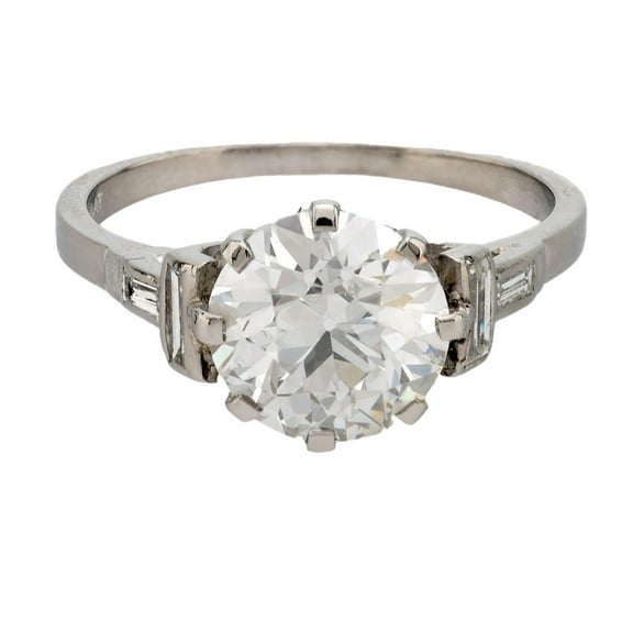 Women's Five Stone Solitaire Diamond Engagement Ring 2.2 Ct Diamond 14K White Gold Over