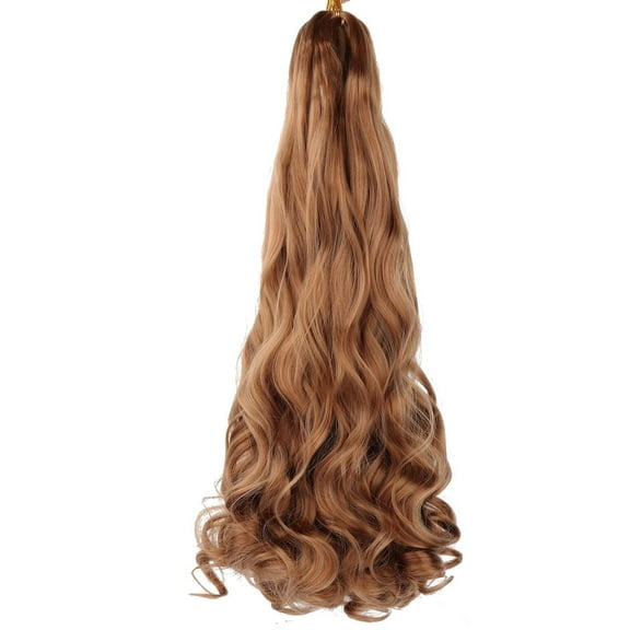 FGERFE-French Curl Braiding Hair 24 Inch Curly Braiding Hair 8 Packs French Curly Braiding Hair Bouncy Braiding Hair Extensions Loose Wavy French Curls Crochet Braids for Black Women #30