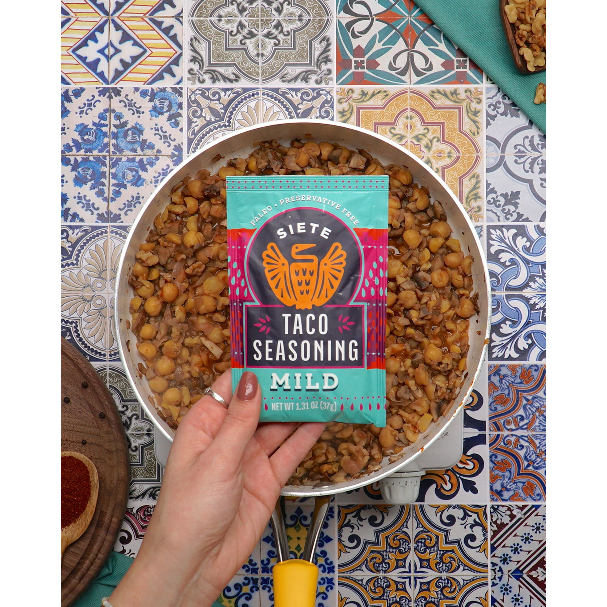 Siete Mild Taco Seasoning Mixed Spice 1.31 oz Packet (Pack of 10)