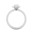 thumbnail image 4 of Certified G/I1 1 Carat TW Diamond Halo Set Engagement Ring in 10k White Gold, 4 of 5
