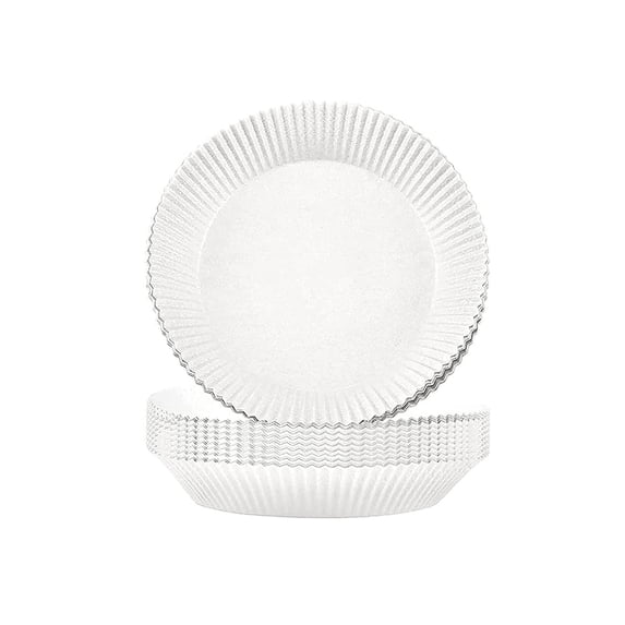 New for summer! Cumka 50 PCS Air Fryer Disposable Paper Liner, Round Air Fryer Parchment Paper, Non-Stick Baking Paper for Baking Roasting Microwave(7.8 In)