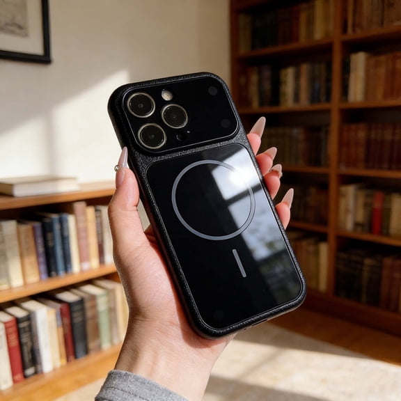 For iPhone 15 Pro Phone Case,Compatible With Wireless Charging,Cover Transform into iPhone 17 Pro,Shokcproof Anti-fall Drop Protection,With Lens Protector,Rugged Thin Fit Phone Case,Black