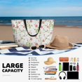 thumbnail image 5 of Daiia Roses Flowers Beach Travel Bag - Water-Resistant Beach Bag, Lightweight Tote with 7 Pockets for Women and Men - Gym,Pool,Camping,Reusable Grocery Bag, 5 of 7