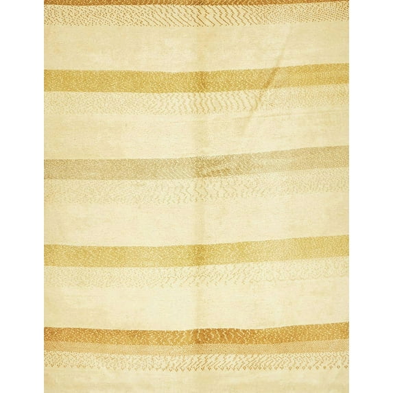 Ahgly Company Indoor Rectangle Abstract Sun Yellow Solid Area Rugs, 2' x 4'