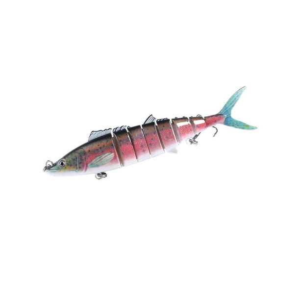Xingzhi Realistic and Lifelike 8 Segment Multi Jointed Fishing Lure Bionic  Bait Eel Swimbait Enhanced Performance Pink 7 Inch 1Set 