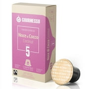 Gourmesso Capsules for Nespresso Machines - 10 ct Coconut Flavored Espresso - Compatible Fairtrade Coffee Pods