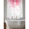 thumbnail image 5 of Modern Pink Sheer Curtains 63 Inch Length 2 Panels Set, Gradient Floral Abstract Bohemian White Voile Window Treatment Rod Pocket Curtains Sheers Drapes for Bedroom/Living Room/Kitchen 52x"63"x2, 5 of 7