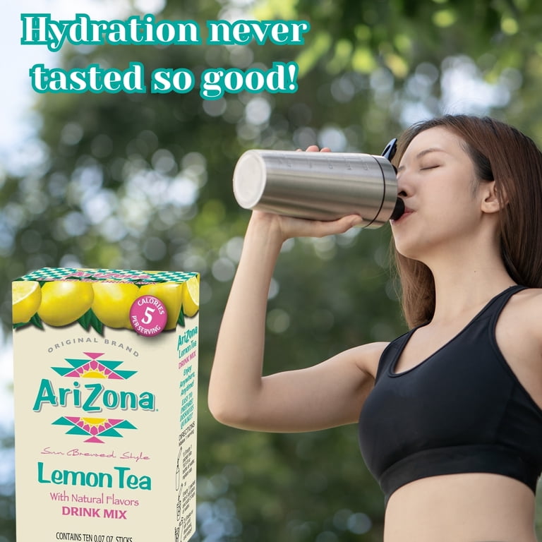 Arizona Lemon Tea Powdered Drink Mix 20 Packets Total, Flavored